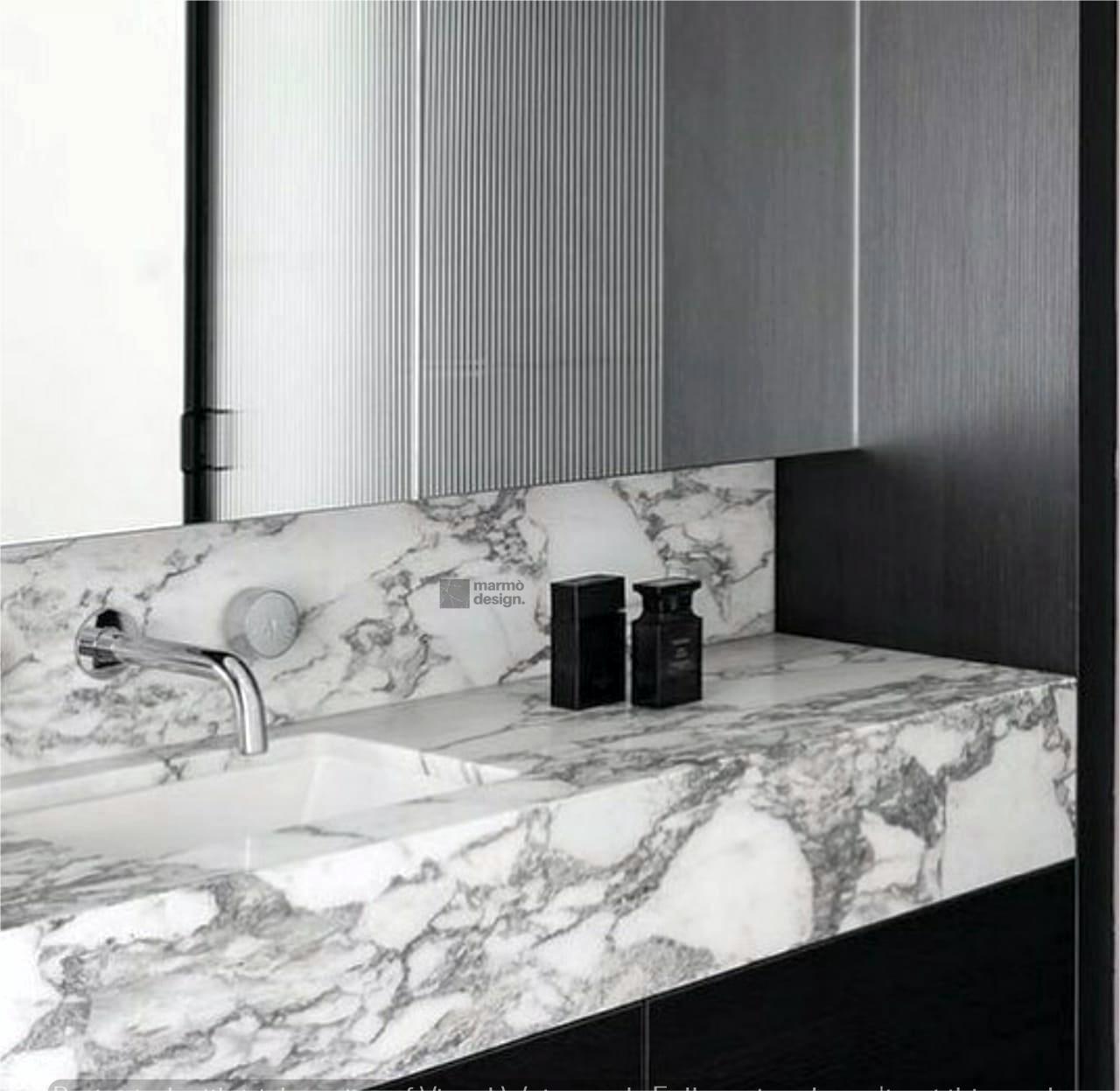 Arabescato White bathroom vanity basin