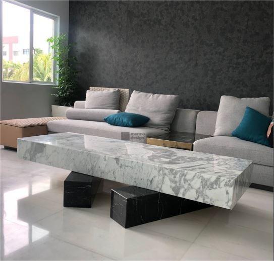 Bianco Carrara designer coffee table