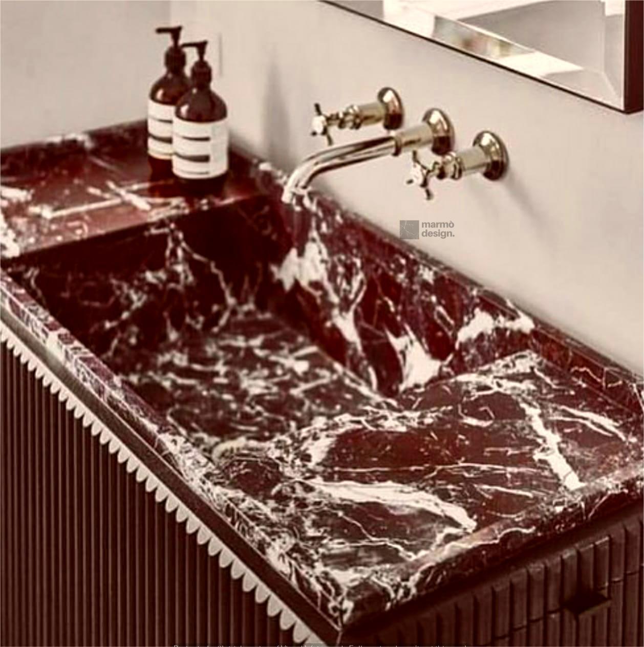 Rosso Levanto vanity basin top