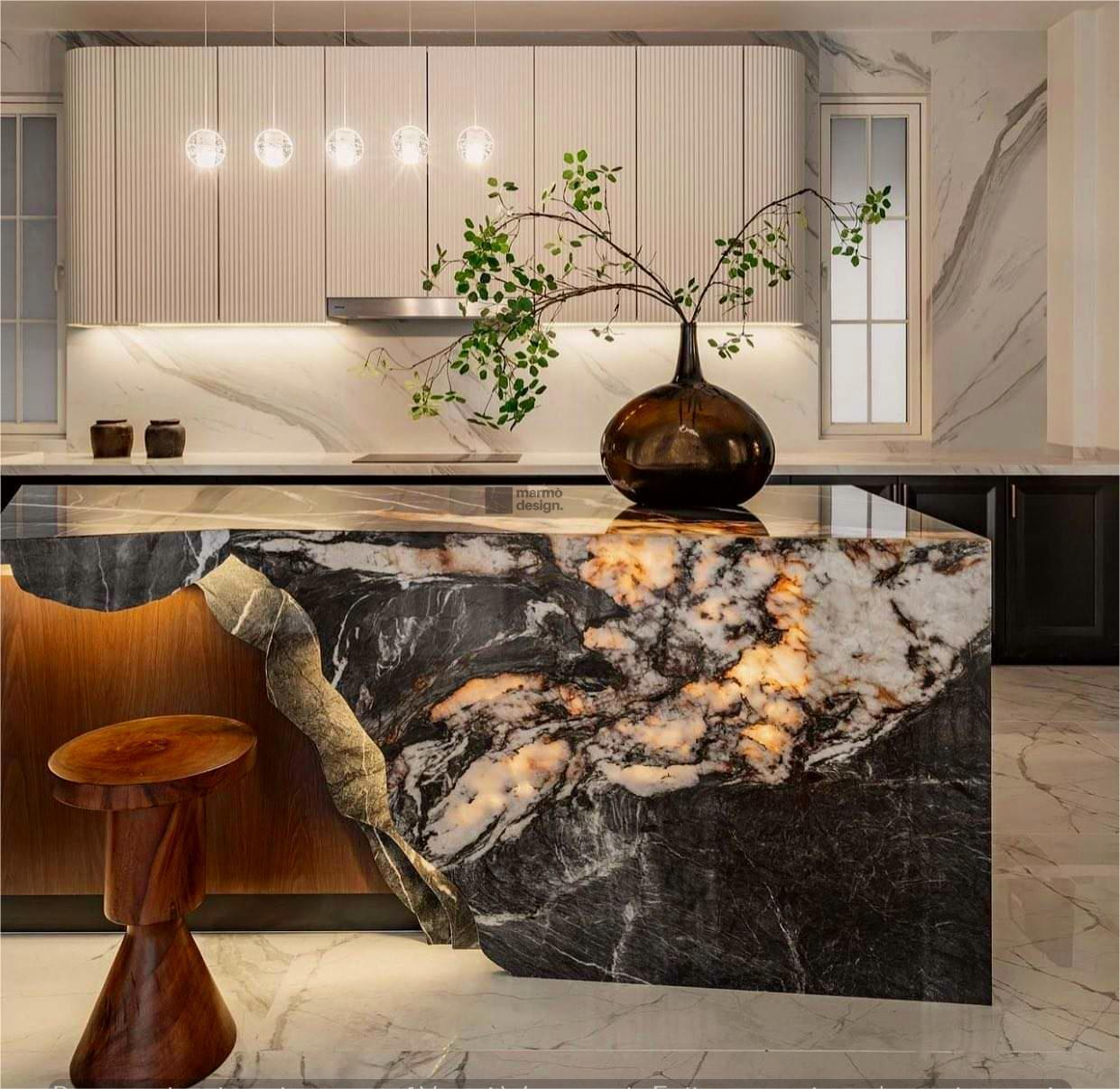 Crytos Quartzite kitchen island. (Designed by Ident 3)